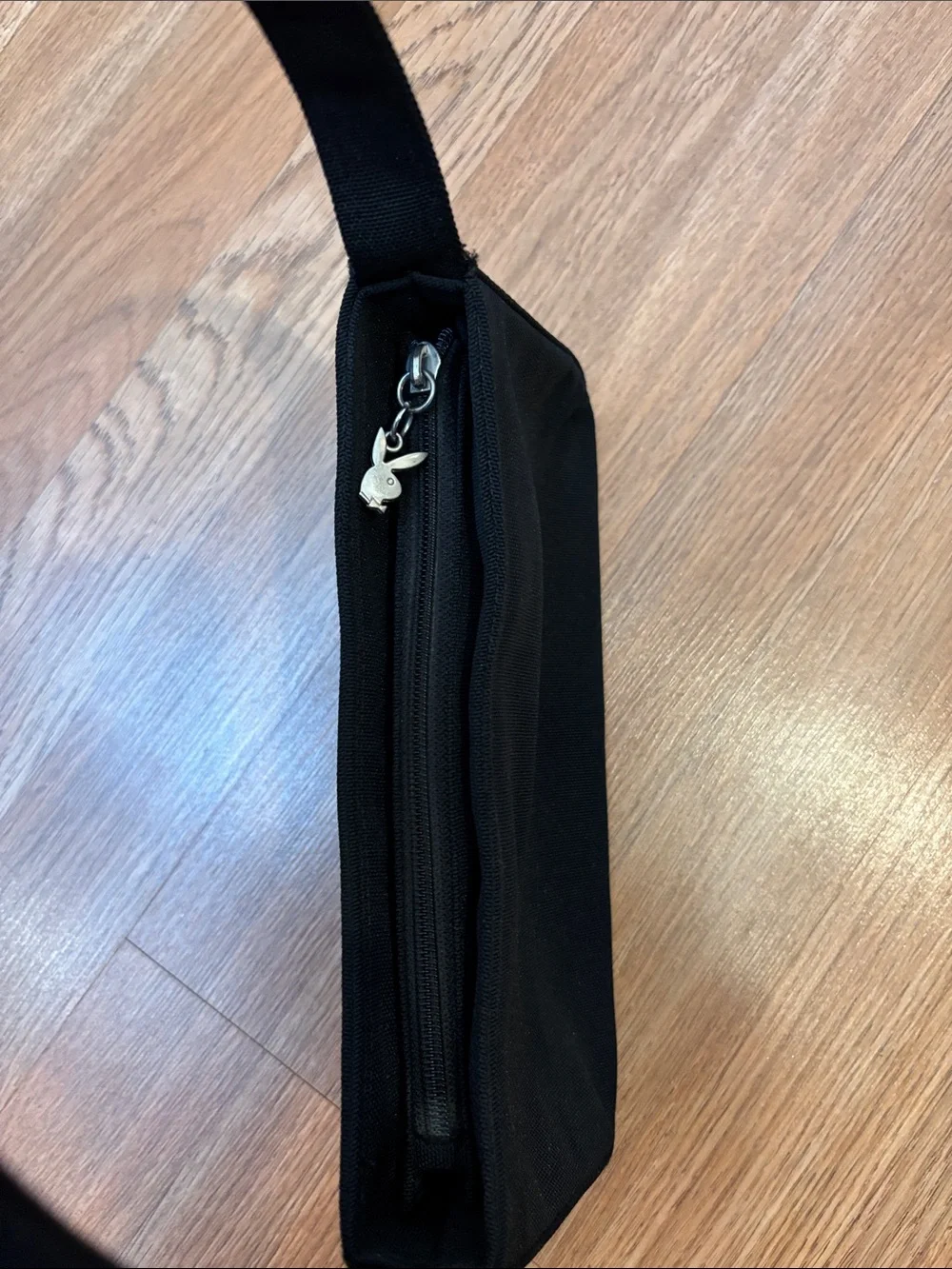 Vintage Y2K Playboy Black Hand Bag with Crystal Bunny Accent. - Picture 13 of 17